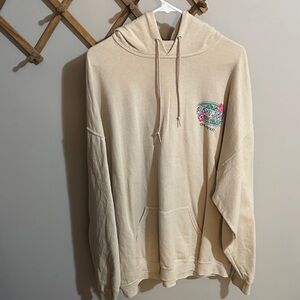 Ron Jon Tan Hoodie with White Logo